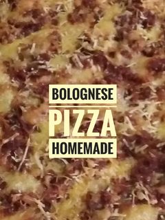 Foto resep Bolognese Pizza Homemade Simpel
