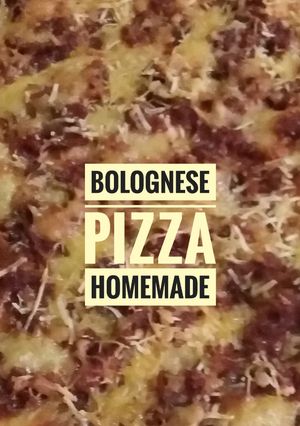 Foto resep Bolognese Pizza Homemade Simpel