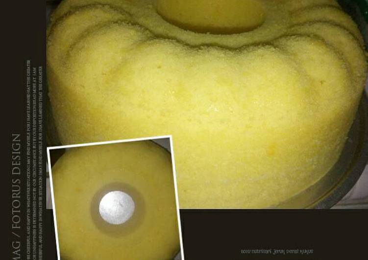 Resep Bolu nutrisari jeruk peras kukus yang mudah