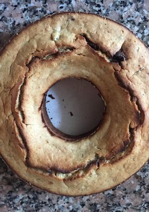 Una foto de Budín o rosca de banana con chocolate