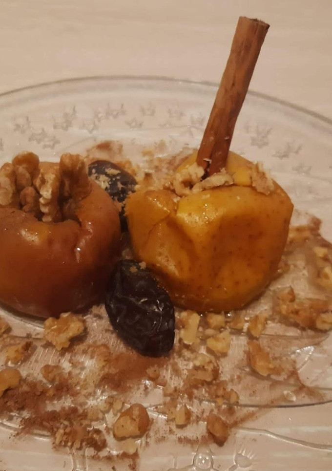 Una foto de Manzanas asadas con miel y canela