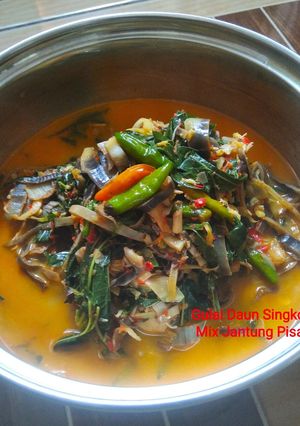 Foto resep Gulai Daun Singkong Mix Jantung Pisang