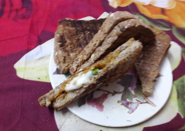 Hung Curd Brown bread sandwich