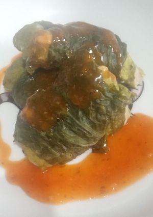 Foto resep Sawi putih gulung isi ayam