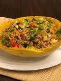 Quick Easy Spaghetti Squash Quinoa Boat