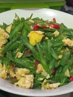 Foto resep Oseng buncis telur
