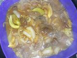 قطع لحم مقطع شاورما بالصويا صوص