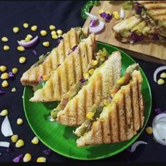 A picture of Veg Cheese Grilled Sandwich (Mumbai Street Style).