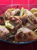 Pollo al horno con vegetales