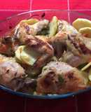 Pollo al horno con vegetales