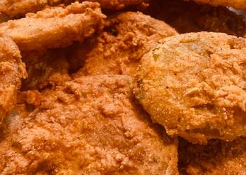 The New Way Making Recipe Fried Green  Tomatos Delicious and Healthy