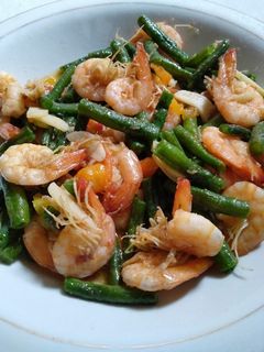 Foto resep Tumis kacang panjang pedas dan udang
