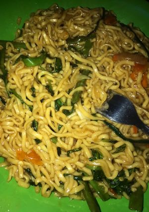 Foto resep Mie kangkung belacan