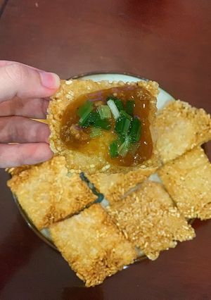 Hình của món Xôi/ cơm nguội chiên giòn siêu nhanh.