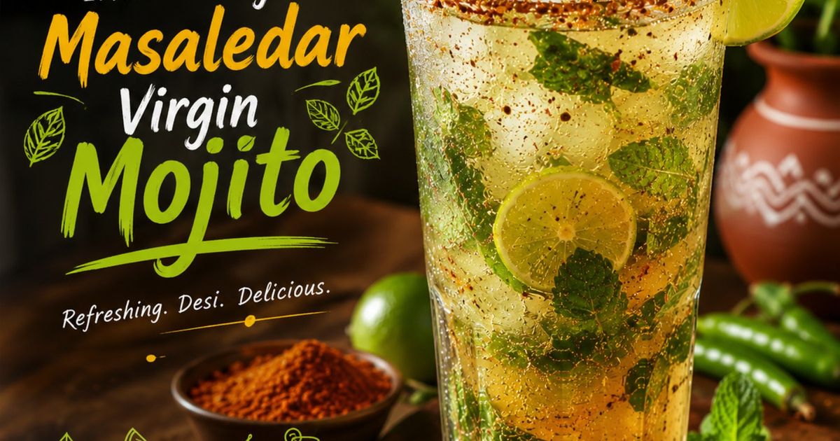 Resep Indian-Style Masaledar Virgin Mojito 🍋🌿 | Spicy,... - foto hasil masakan