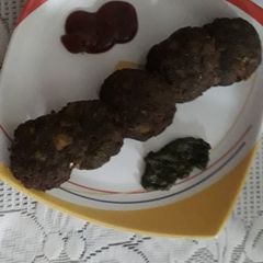 A picture of Spinach green kabab.
