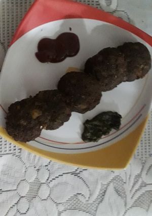 A picture of Spinach green kabab.