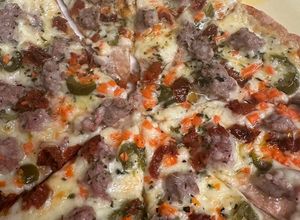 Una foto de Pizza amb farina integral d’espelta