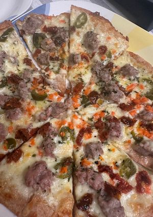 Una foto de Pizza amb farina integral d’espelta