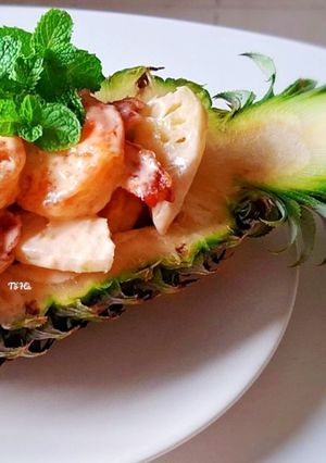 Hình của món TÔM sốt dứa-mayonnaise.