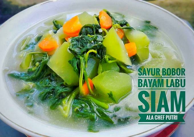 Resep Sayur Bobor Bayam Labu Siam Oleh Mputri Purwhita Sari Cookpad