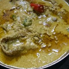 A picture of Bhetki fish with mustard sauce.