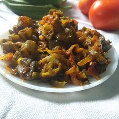 A picture of Masaledar bhindi.