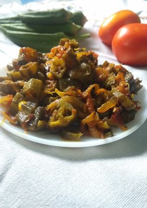 A picture of Masaledar bhindi.