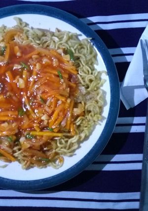 Foto resep 18. Pizza Mie Saus Asam Manis #BikinRamadanBerkesan