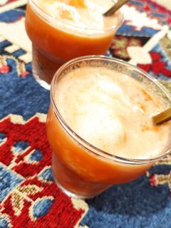 عکسی از دستور آب هویج بستنی