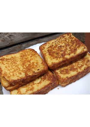 A picture of Flax Seed French Toast. #4weekschallenge.