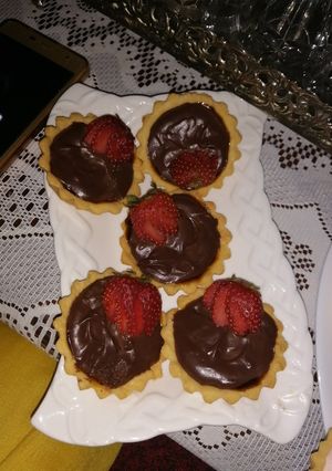 صورة لوصفة تارت بغناش الشكولا والموز