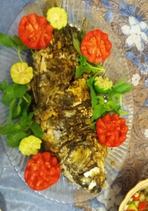عکسی از دستور ماهی شکم پر ساده بدون فر