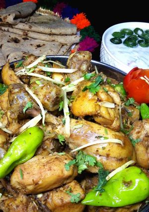 A picture of Kala namak karahi.