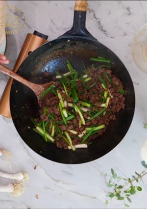 A picture of Mongolian Minced Beef.
