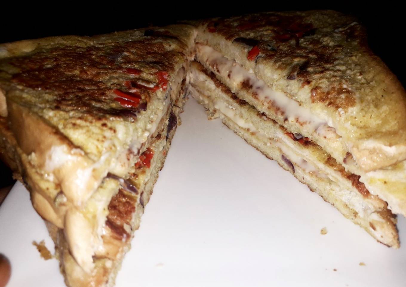 Cheese infused french toast