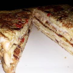 A picture of Cheese infused french toast.