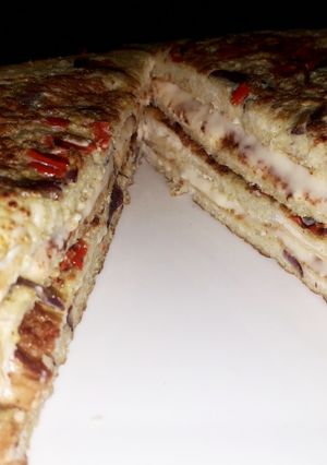 A picture of Cheese infused french toast.