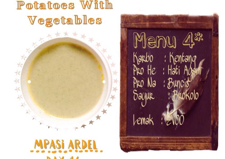 Langkah Mudah untuk Menyiapkan Potatoes with vegetables #mpasi4bintang Anti Gagal