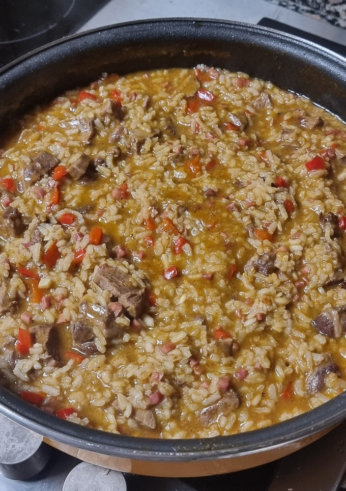 Una foto de Arroz con carrilladas de cerdo