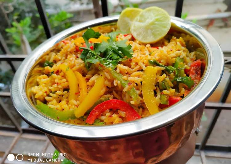 Recipe of Bell Pepper Fried Rice in 25 Minutes for Beginners