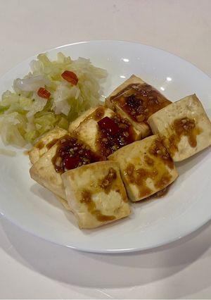 氣炸板豆腐 的食譜成品照片