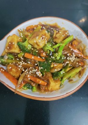 A picture of Mangolian Stir fry Tofu.