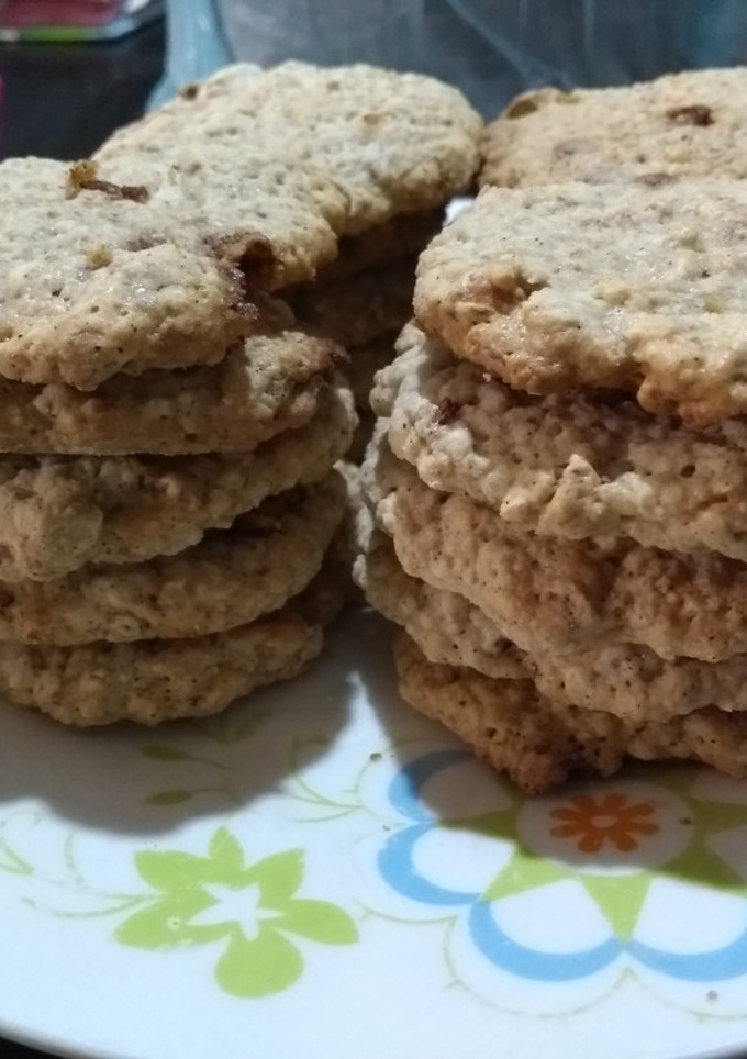 Una foto de Mis galletas veganas de avena, maní y chocolate