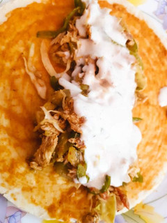 A picture of Homemade Shawarma/pita Bread.