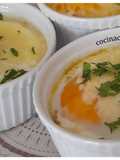 Huevos al plato en freidora de aire