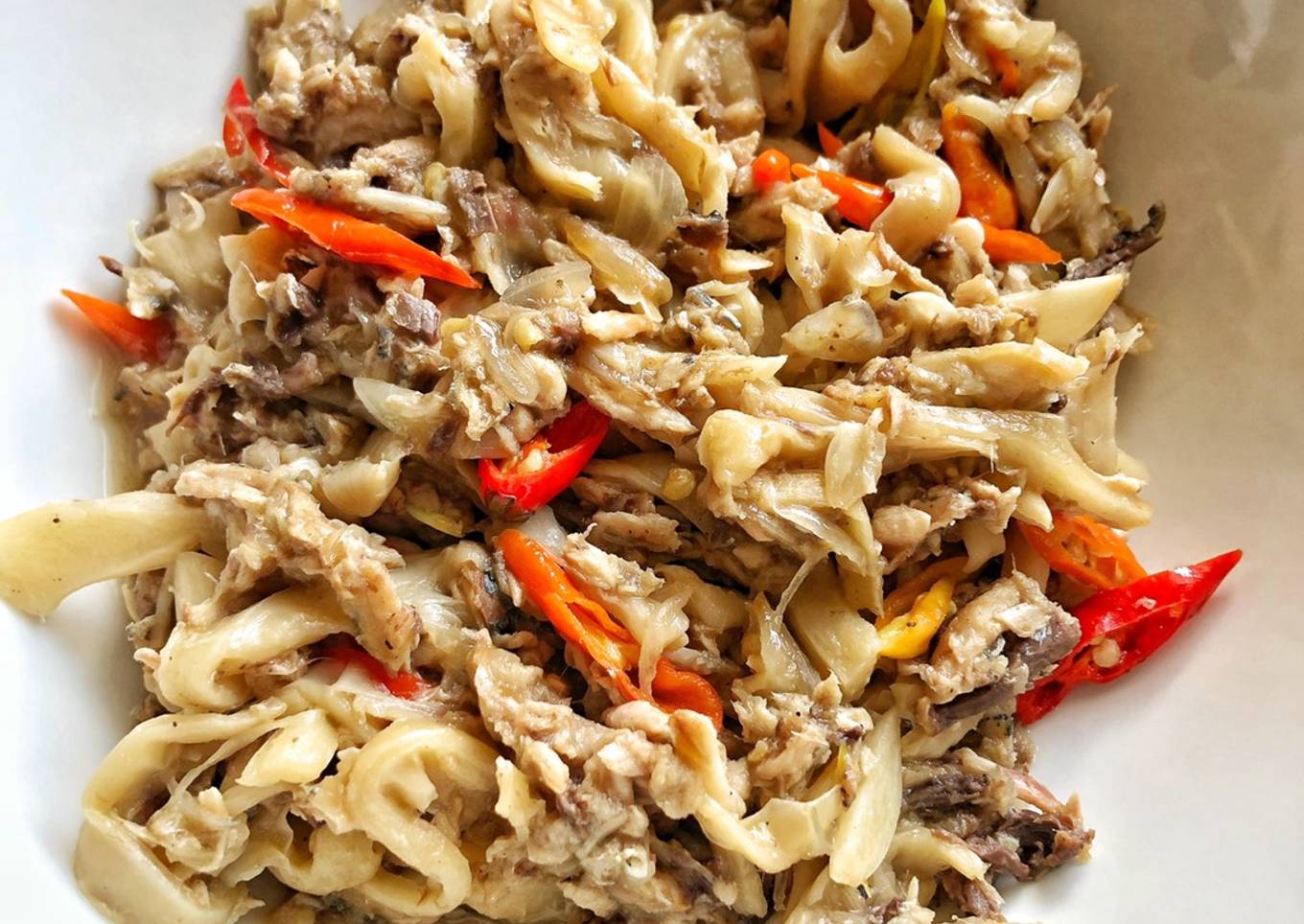 Tumis Tongkol Jamur Suwir