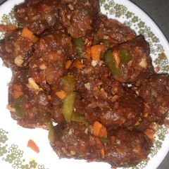 A picture of Veg Manchurian Dry.