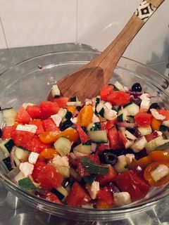 Una foto de Ensalada fresquita de sandía 🍉