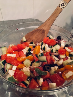 Una foto de Ensalada fresquita de sandía 🍉